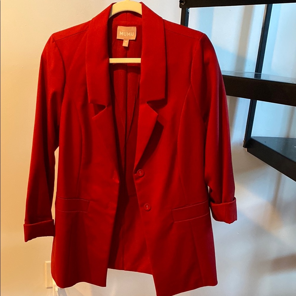 Show Me Your Mumu Red Blazer